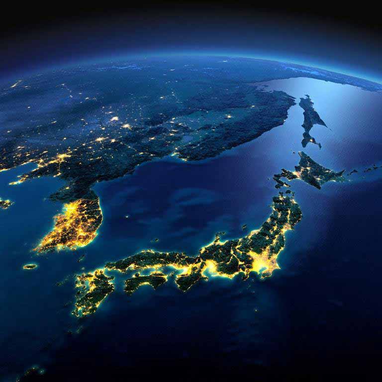 宇宙から見た日本