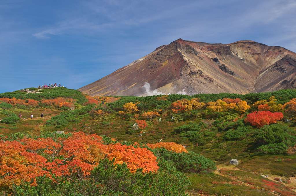 Autumn foliage at Daisetsuzan mountain in Hokkaido, Japan