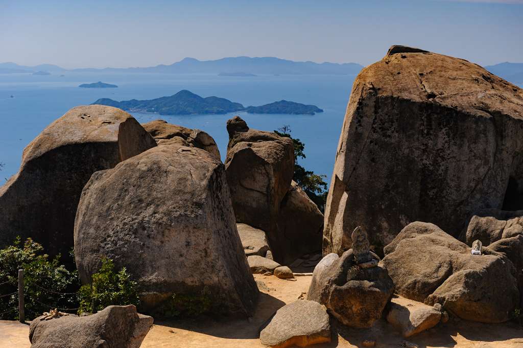 View of the Seto Inland Sea from the summit of Mount Misen, Hiroshima, Japan