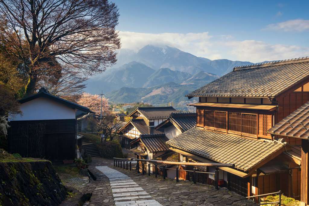 Magome-juku, one of the old post towns on the Nakasendo road, Japan
